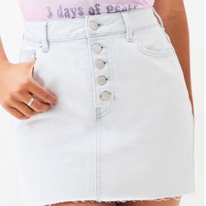 PacSun Exposed Button Denim Skirt